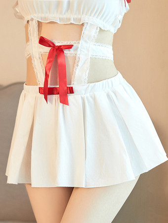 スクールガール カットアウト フリル レース セクシー コスチューム