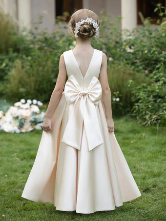 ウェディング フラワーガールドレス 特別な日のドレス ブルー グレー ノースリーブ リボン