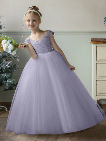 ラベンダーウェディング フラワーガールドレス 特別な日のドレス フクシアピンク ノースリーブ パール