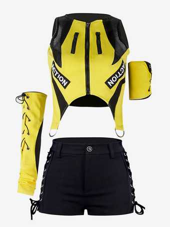 バレエダンスコスチューム ブラック レディース 大人用 ジャズダンス ポリエステルパンツセット パフォーマンスウェア