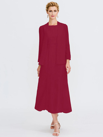 マザードレス ジュエルネック ノースリーブ Aライン ビーズ ウェディングゲストドレス