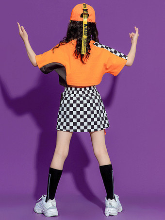 ジャズダンスコスチューム レディース ポリエステルスカートトップ ダンスウェア