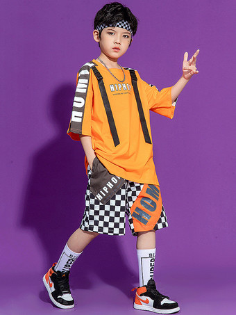 ジャズダンスコスチューム 男の子用ポリエステルパンツトップダンスウェア