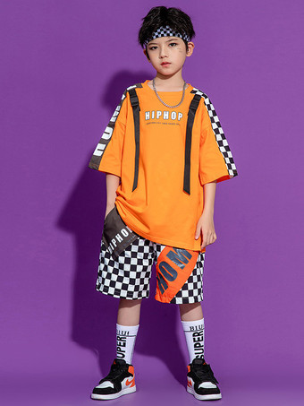 ジャズダンスコスチューム 男の子用ポリエステルパンツトップダンスウェア