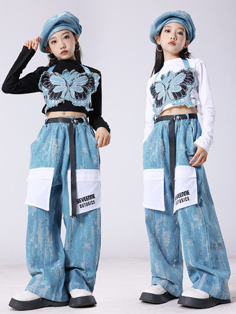 ジャズダンスコスチューム レディース ポリエステルパンツ トップ ダンスウェア