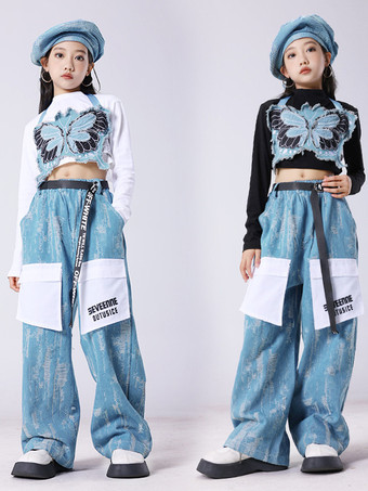 ジャズダンスコスチューム レディース ポリエステルパンツ トップ ダンスウェア