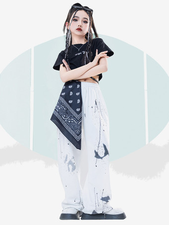 ジャズダンスコスチューム 女の子用ポリエステルトップアクセサリーパンツダンスウェア