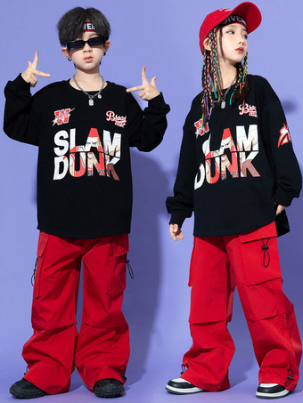 ジャズダンスコスチューム ユニセックス ポリエステルパンツ トップ ダンスウェア