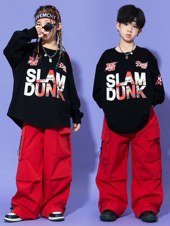 ジャズダンスコスチューム ユニセックス ポリエステルパンツ トップ ダンスウェア