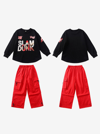 ジャズダンスコスチューム ユニセックス ポリエステルパンツ トップ ダンスウェア