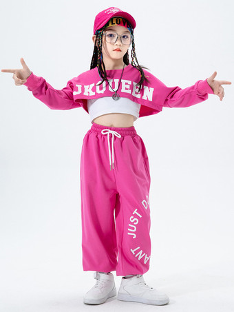 ジャズダンスコスチューム 女の子用ポリエステルパンツトップダンスウェア