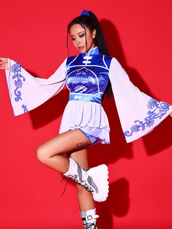 Costumi di danza jazz Pantaloni in poliestere da ragazza vestono abiti da ballo