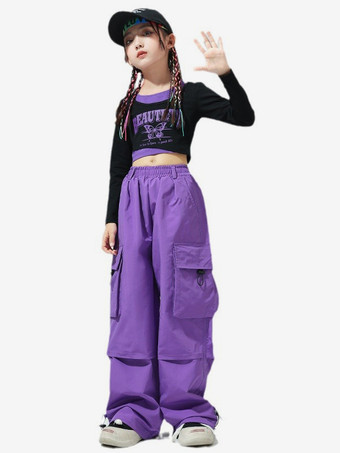 ジャズダンスコスチューム レディース ポリエステルトップパンツ ダンスウェア