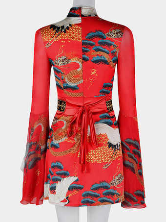 ジャズダンスコスチューム レディース ポリエステルパンツドレス サッシュダンスウェア