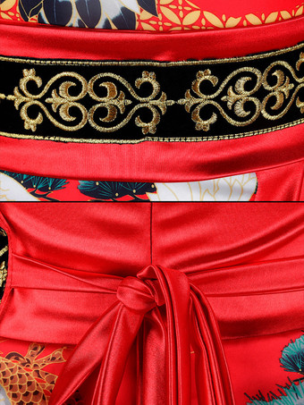 ジャズダンスコスチューム レディース ポリエステルパンツドレス サッシュダンスウェア