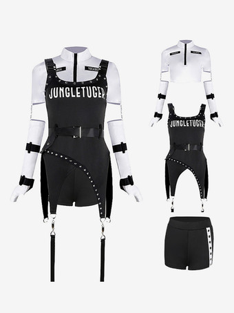 ジャズダンスコスチューム 女の子用ポリエステルパンツ トップ サッシュ ダンスウェア