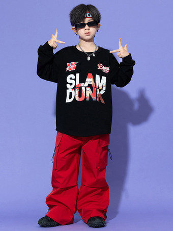 ジャズダンスコスチューム ユニセックス ポリエステルパンツ トップ ダンスウェア