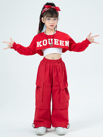 ジャズダンスコスチューム ユニセックス ポリエステルトップパンツ ダンスウェア