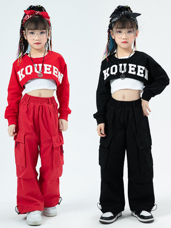 ジャズダンスコスチューム ユニセックス ポリエステルトップパンツ ダンスウェア