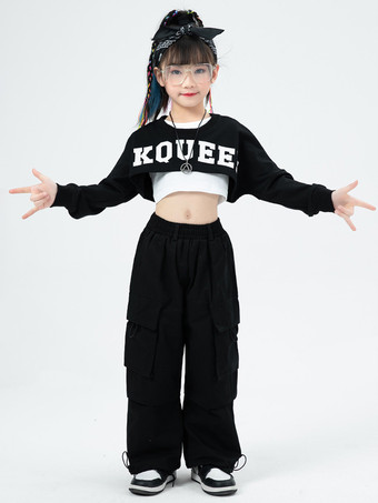 ジャズダンスコスチューム ユニセックス ポリエステルトップパンツ ダンスウェア