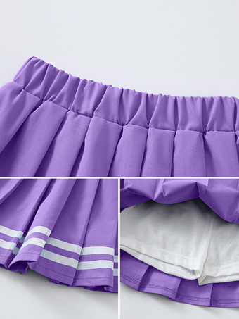 ジャズダンスコスチューム 女の子用ポリエステルトップスカートダンスウェア