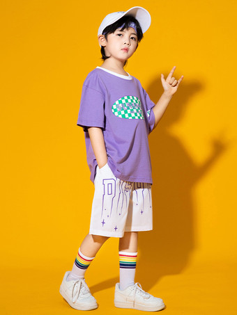 ジャズダンスコスチューム メンズ ポリエステルパンツ トップ ダンスウェア