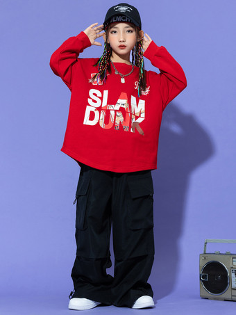 ジャズダンスコスチューム ユニセックス ポリエステルトップパンツ ダンスウェア