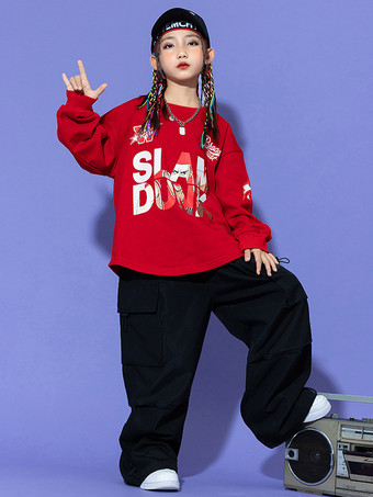 ジャズダンスコスチューム ユニセックス ポリエステルトップパンツ ダンスウェア