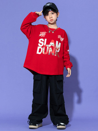 ジャズダンスコスチューム ユニセックス ポリエステルトップパンツ ダンスウェア