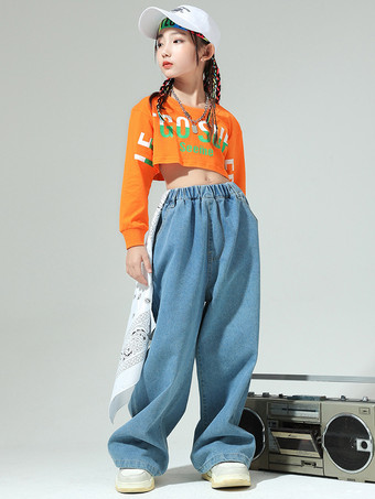 ジャズダンスコスチューム レディース ポリエステルトップパンツ ダンスウェア