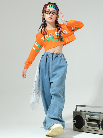 ジャズダンスコスチューム レディース ポリエステルトップパンツ ダンスウェア