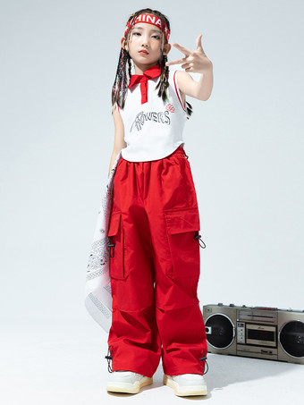 ジャズダンスコスチューム レディース ポリエステルトップパンツ ダンスウェア