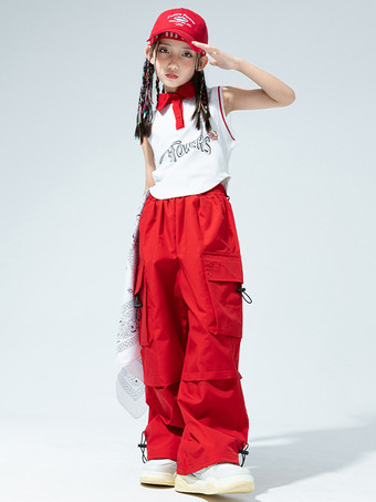 ジャズダンスコスチューム レディース ポリエステルトップパンツ ダンスウェア