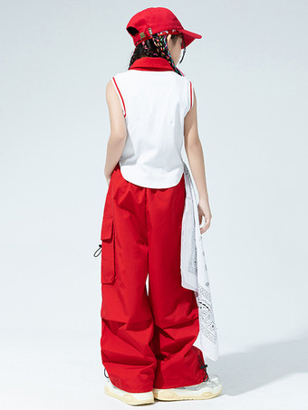 ジャズダンスコスチューム レディース ポリエステルトップパンツ ダンスウェア