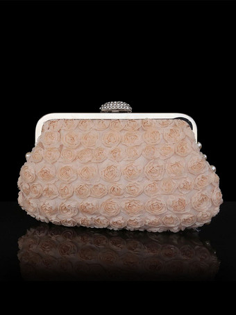 ウェディングハンドバッグ ウェディングアクセサリー ブライダルバッグ 花 プリーツ