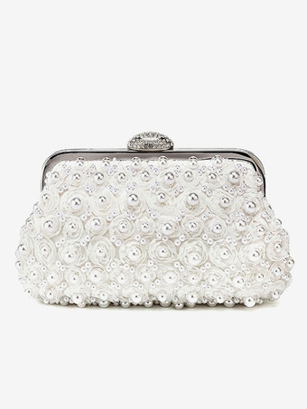 Sacs à main de mariage Accessoires de mariage Sac à main de mariée Fleurs plissées