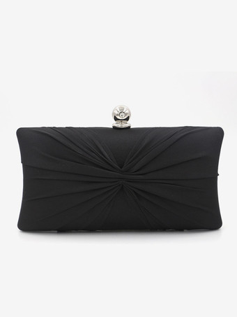 Black Wedding Handbags Wedding Accessories Wedding Clutch Bags Pleated