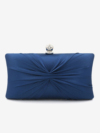 Dark NavyWedding Handbags Wedding Accessories Wedding Clutch Bags Pleated