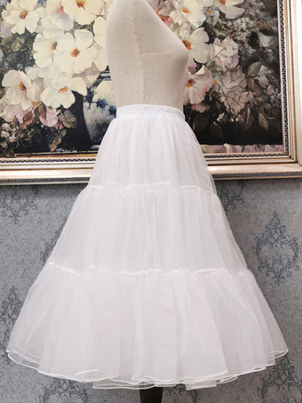 チュール ロリータ ペチコート ティアード ホワイト ロリータ スカート