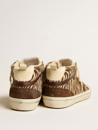 Baskets de Skate montantes Micro crin de cheval motif Zibra chaussures de sport à lacets pour femmes