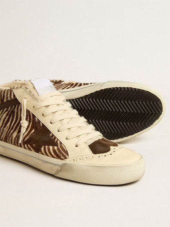 Baskets de Skate montantes Micro crin de cheval motif Zibra chaussures de sport à lacets pour femmes