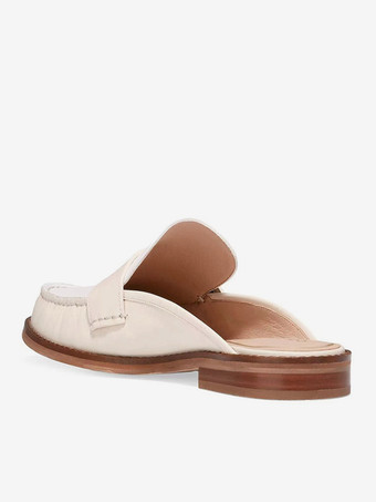 レディースミュールローファー ラウンドトゥ バックレス ペニーローファー