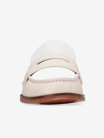 レディースミュールローファー ラウンドトゥ バックレス ペニーローファー