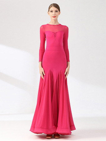 社交ダンス衣装 ブラック レディース エレガント 透明 ジュエルネック ドレス レイヤード ダンスドレス ワルツ サルサ ダンス衣装 タンゴ フラメンコ ダンスウェア