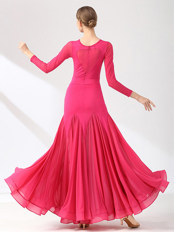 社交ダンス衣装 ブラック レディース エレガント 透明 ジュエルネック ドレス レイヤード ダンスドレス ワルツ サルサ ダンス衣装 タンゴ フラメンコ ダンスウェア