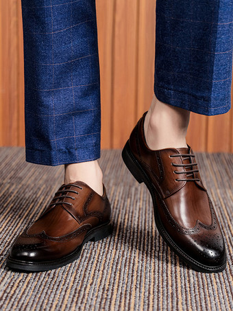 メンズドレスシューズ ラウンドトゥ ダービー プロム パーティー ウェディングシューズ