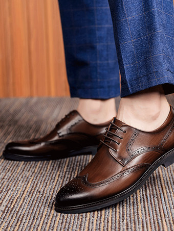 メンズドレスシューズ ラウンドトゥ ダービー プロム パーティー ウェディングシューズ