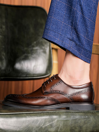 メンズドレスシューズ ラウンドトゥ ダービー プロム パーティー ウェディングシューズ