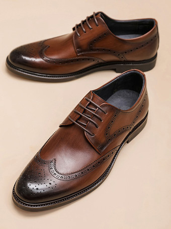 メンズドレスシューズ ラウンドトゥ ダービー プロム パーティー ウェディングシューズ