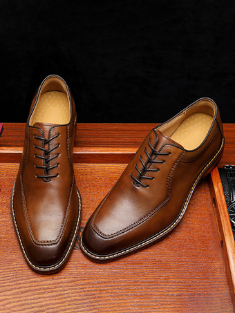 メンズ ドレスシューズ PUレザー オックスフォード プロム パーティー ウェディングシューズ